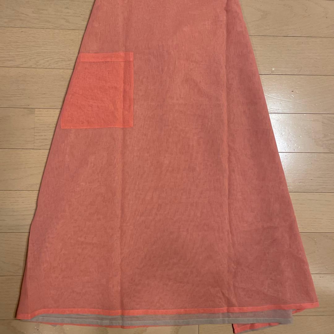 im improductイッセイミヤケ エプロン リバーシブル ベージュ.ピンク