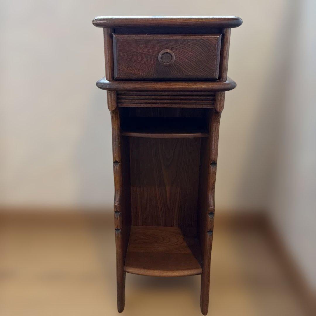 カリモク レトロ 木製電話台 花台 飾り台 美品】カリモク 電話台 花台 サイドテーブル レトロ ヴィンテージ