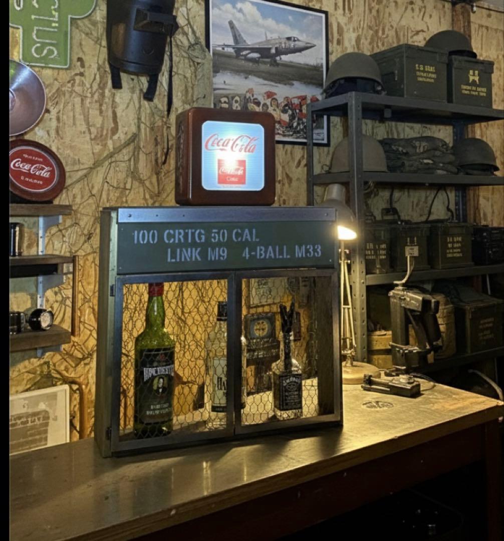 照明付き ミリタリー収納棚 インダストリアル アメリカン