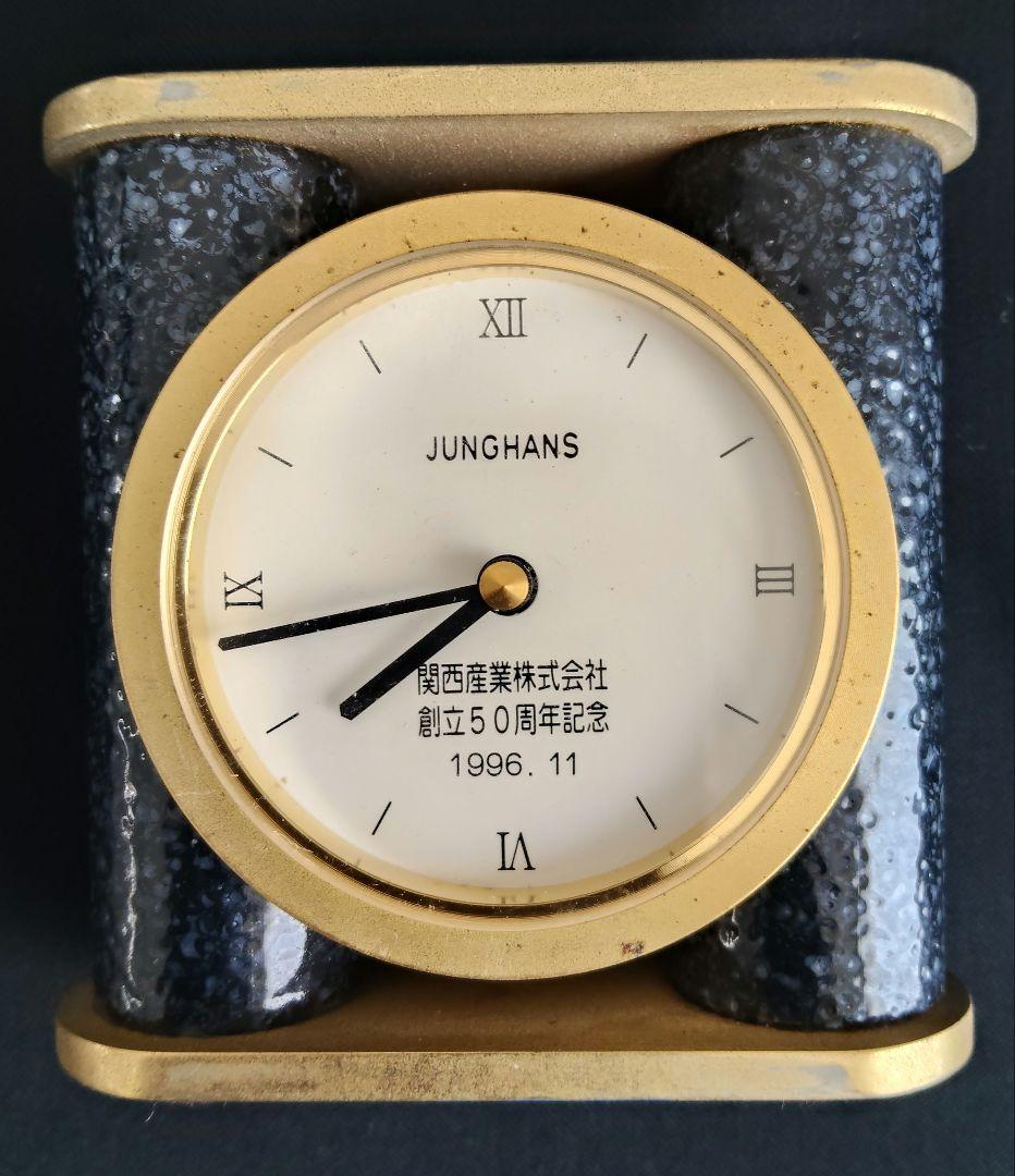 ジャンク】JUNGHANS 置時計 ゴールドと黒 1996年製 - メルカリ