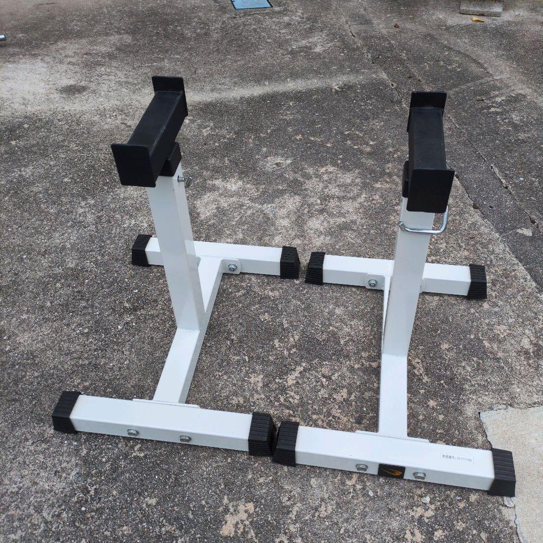 送料込 bodymaker バーベル スタンド セーフティ ラック ベンチプレス ベンチセイフティスタンド2 TM089BK｜BODYMAKER（ボディメーカー