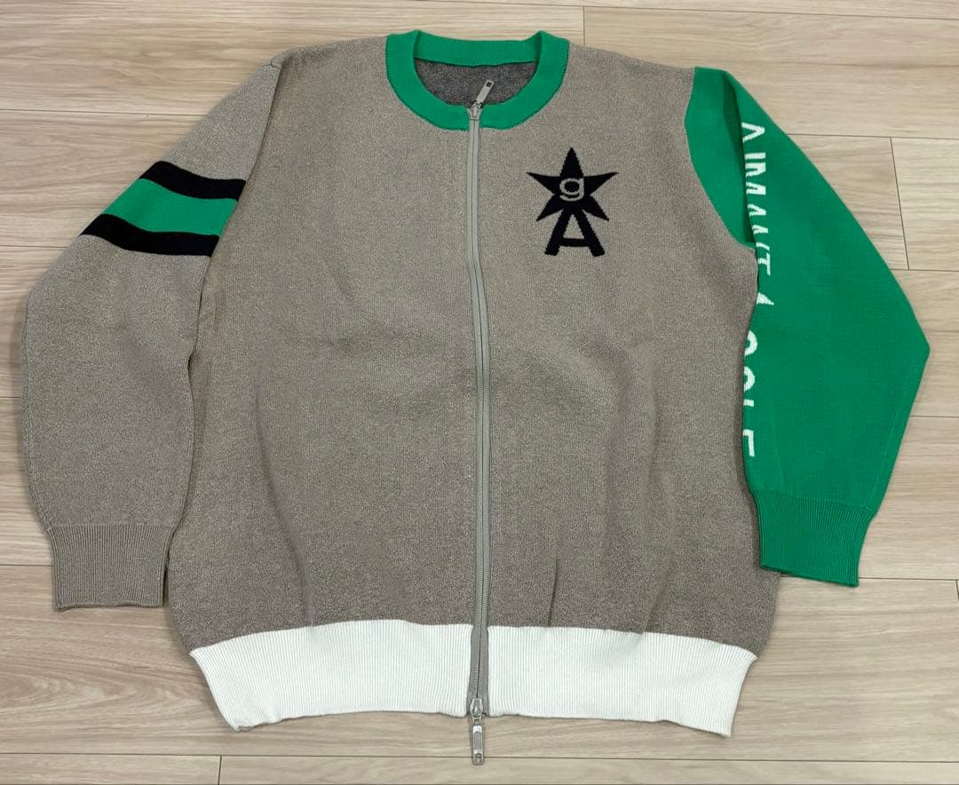 AIMANT GOLF ジップアップジャンパー グレー/グリーン WOMEN TOP | 商品一覧 | AIMANT GOLF(エマンゴルフ)公式オンラインストア