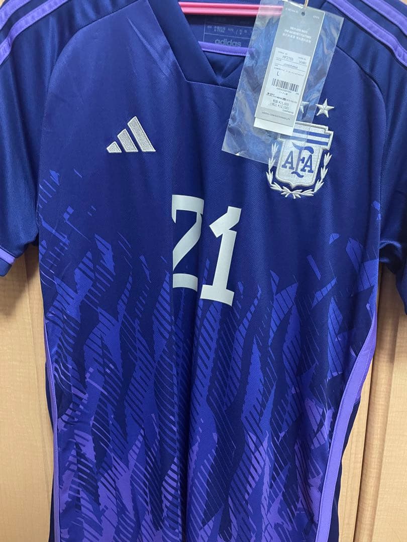 アルゼンチン代表　レプリカアウェイユニフォーム　　パウロ・ディバラ adidas アルゼンチン代表 2024 ユニフォーム ホーム 半袖 レプリカ #10