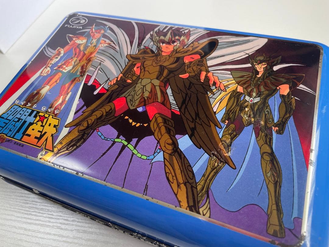 中古】 聖闘士星矢 お菓子缶 不二家 レトロ お菓子BOX - メルカリ
