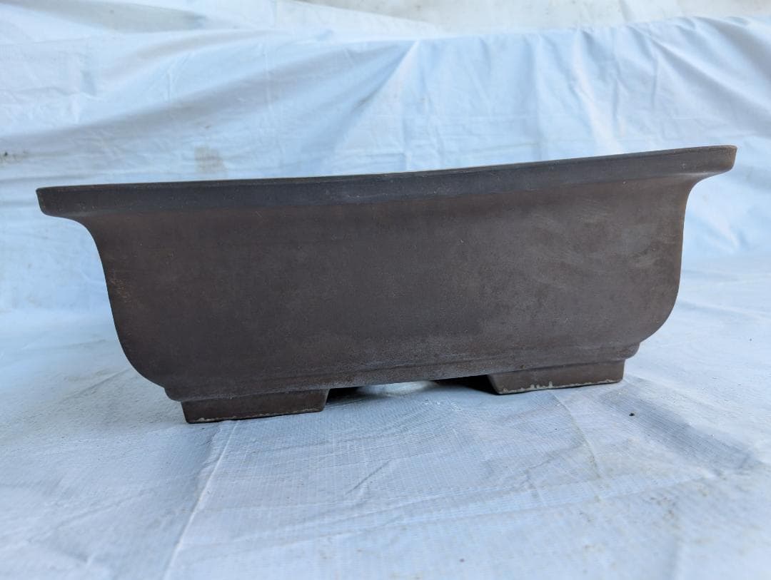 【大型盆栽鉢】紫砂矩形鉢 約52.5cm×38.5cm 深鉢 平鉢 盆栽用