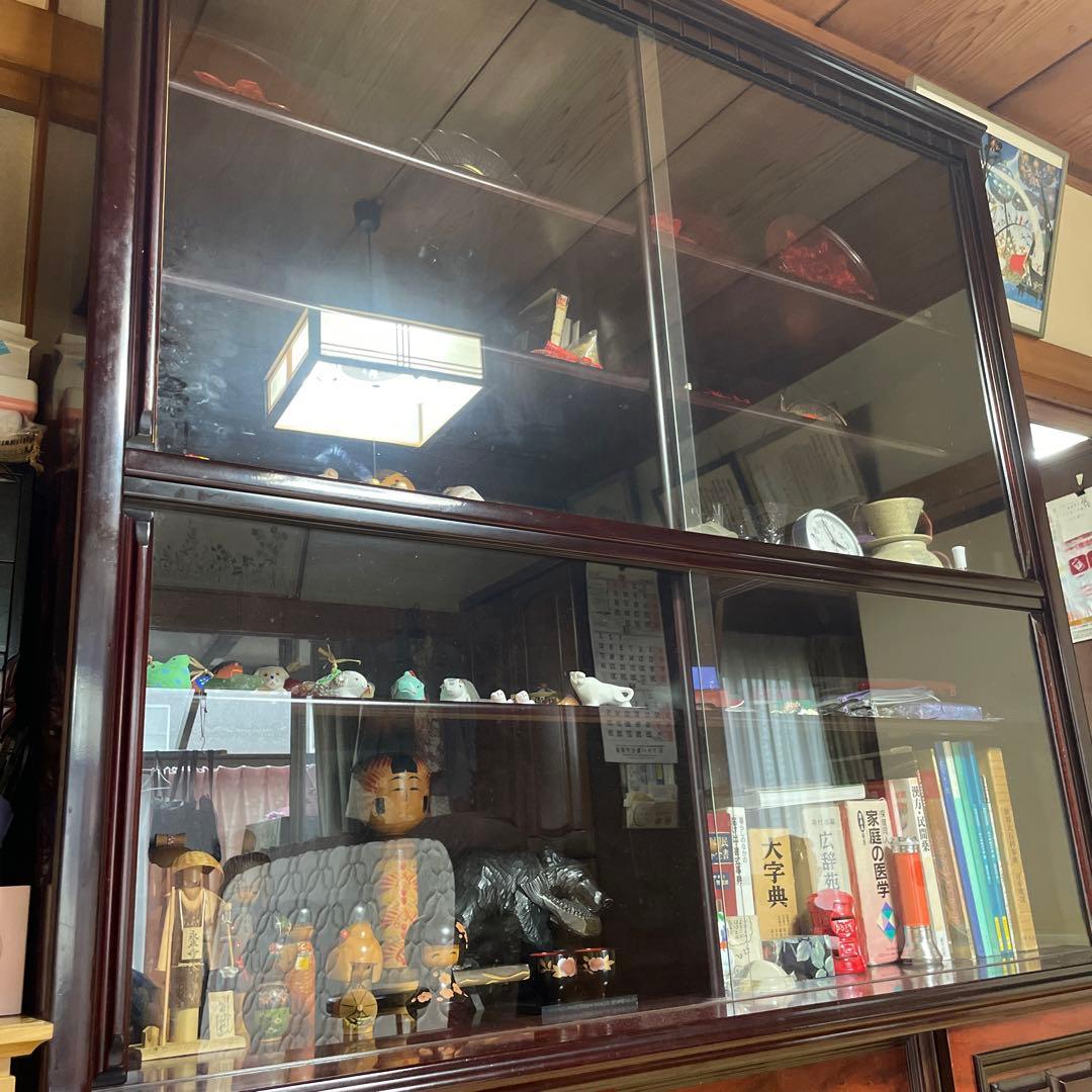 キャビネット 木製 美品 収納 棚 本棚 昭和 レトロ 最終値下 発送た