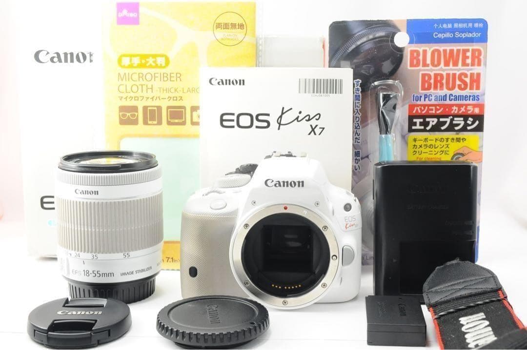 ❤️人気ホワイト❤️スマホ転送❤️Canon kiss X7 - メルカリ