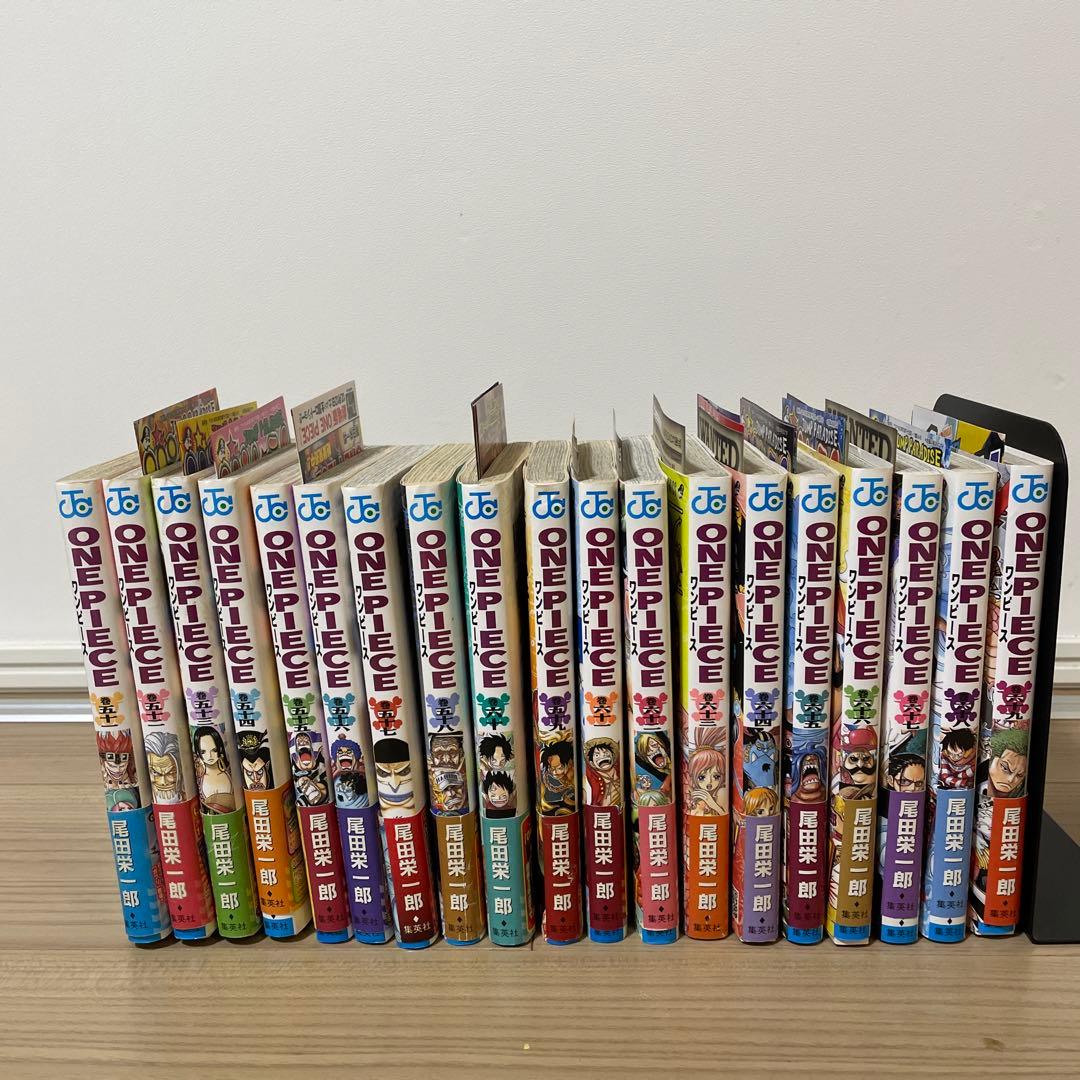 3/7まで】ワンピース【初版 帯,一部冊子付 】51-69巻 - メルカリ