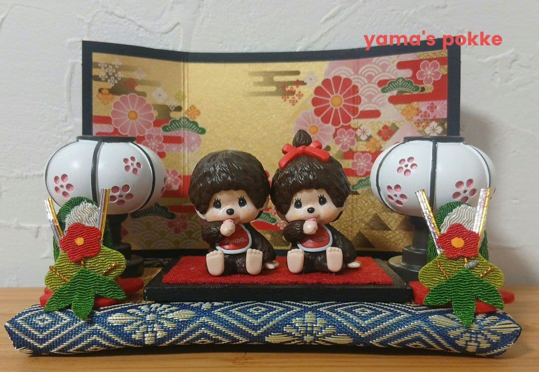 モンチッチ　雛祭り　飾り モンチッチのひな祭り。⁡ ⁡AIって凄い😳‼️