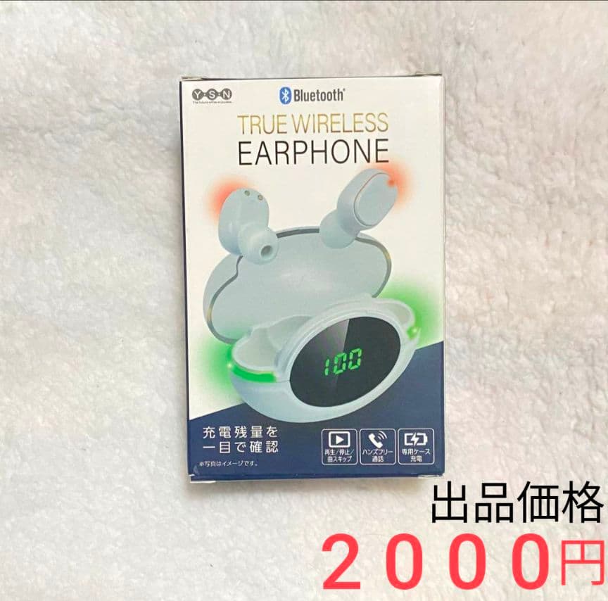 ワイエスエヌ チューンワイヤレスイヤフォン 液晶搭載充電ケース付 イヤホン ワイエスエヌ チューンワイヤレスイヤフォン 液晶搭載充電ケース付 2種