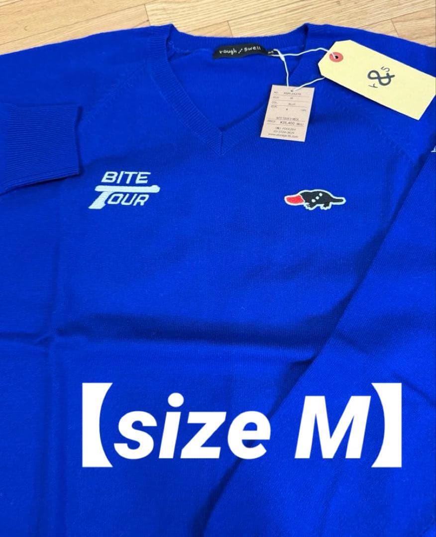 新品正規品ROUGH&SWELL/M】高品質ウール100%Vネックニットセーター ラフ&スウェル（rough&swell） 【美品】ラフアンドスウェル セーター