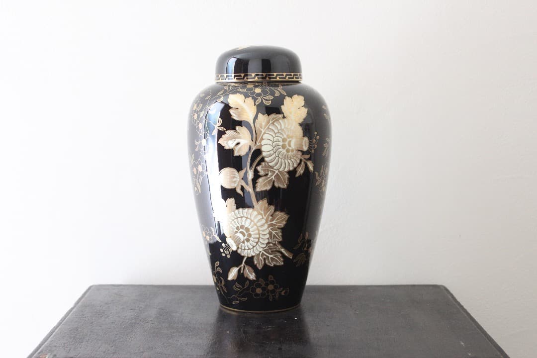 WEDG WOOD　トンキン　ブラック　ジンジャージャー・ポット　希少・廃盤 Wedgwood (ウェッジウッド) カレーポット ブラックトンキン