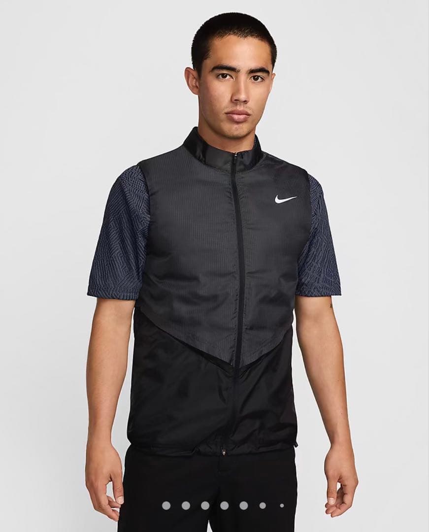 Nike ブラック レペルゴルフベスト GO/LOOK!（ゴルック）｜NIKE Therma-FIT ADV レペル フルジップゴルフ