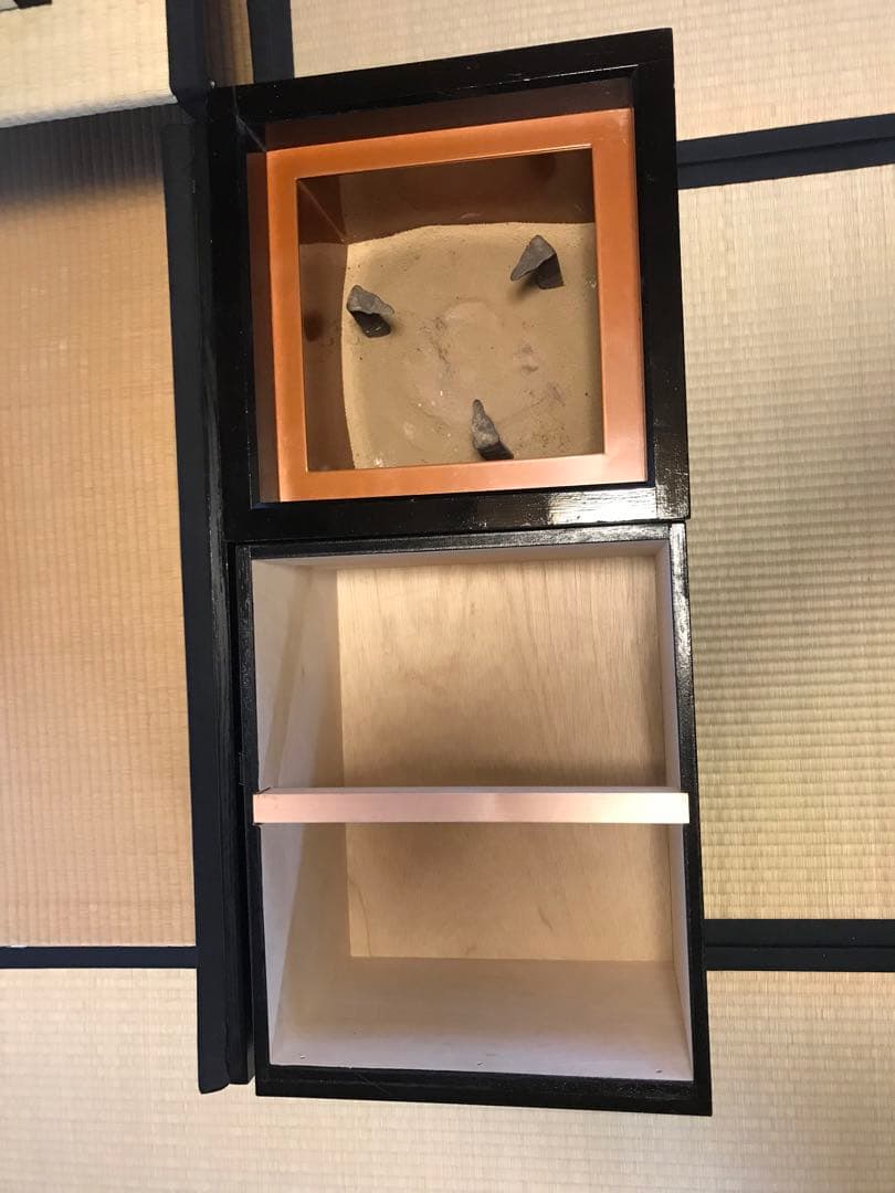 楽々茶棚 (立礼)収納ボックス点前座と炉壇嵌め込み畳と建水台の3点
