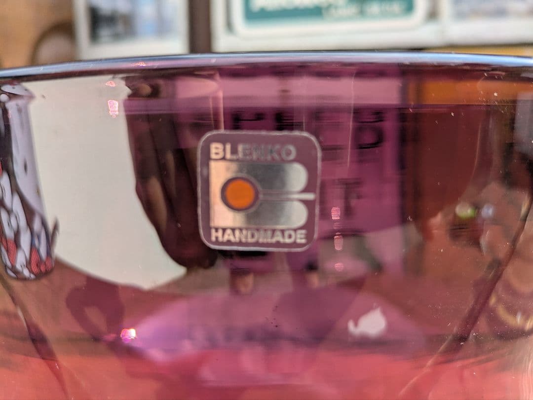 希少なヴィンテージ BLENKO ブレンコガラス USA製 希少なアメジスト色