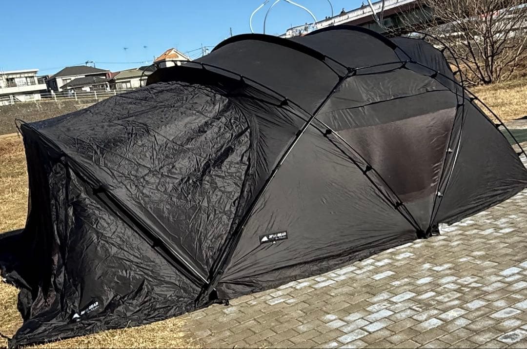 3F UL GEAR beetle16 &ベスタビュール&TPUドア　ブラック 3fulgear beetle16 2.0 大型シェルター テント 70D仕様 自立型ドーム