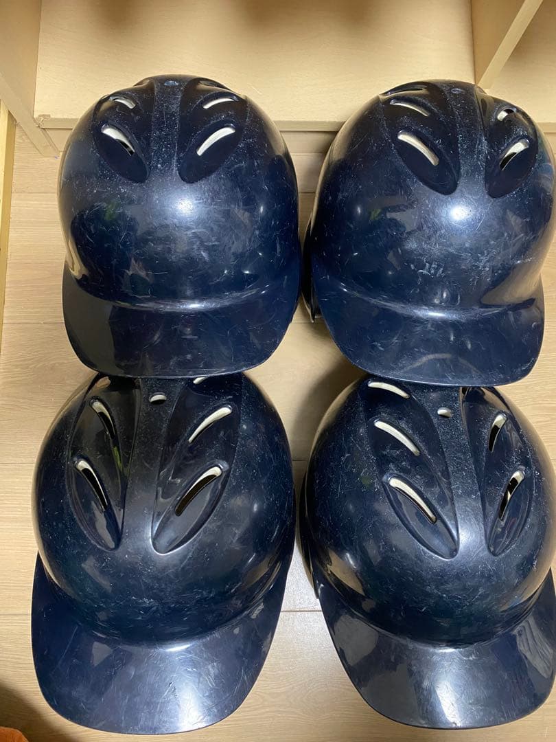 SSK J.S.B.B. ネイビー ヘルメット 4個セットZETT MIZUNO ゼット（ZETT） 野球 ヘルメットセット 7個 ヘルメット 軟式野球 軟式