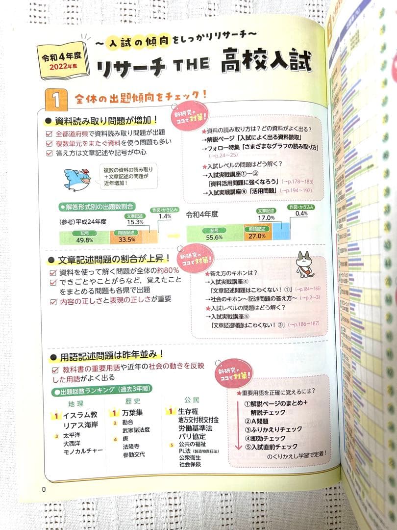 社会の新研究 高校入試対策 中学1〜3年総合問題集 社会 学校推薦問題集