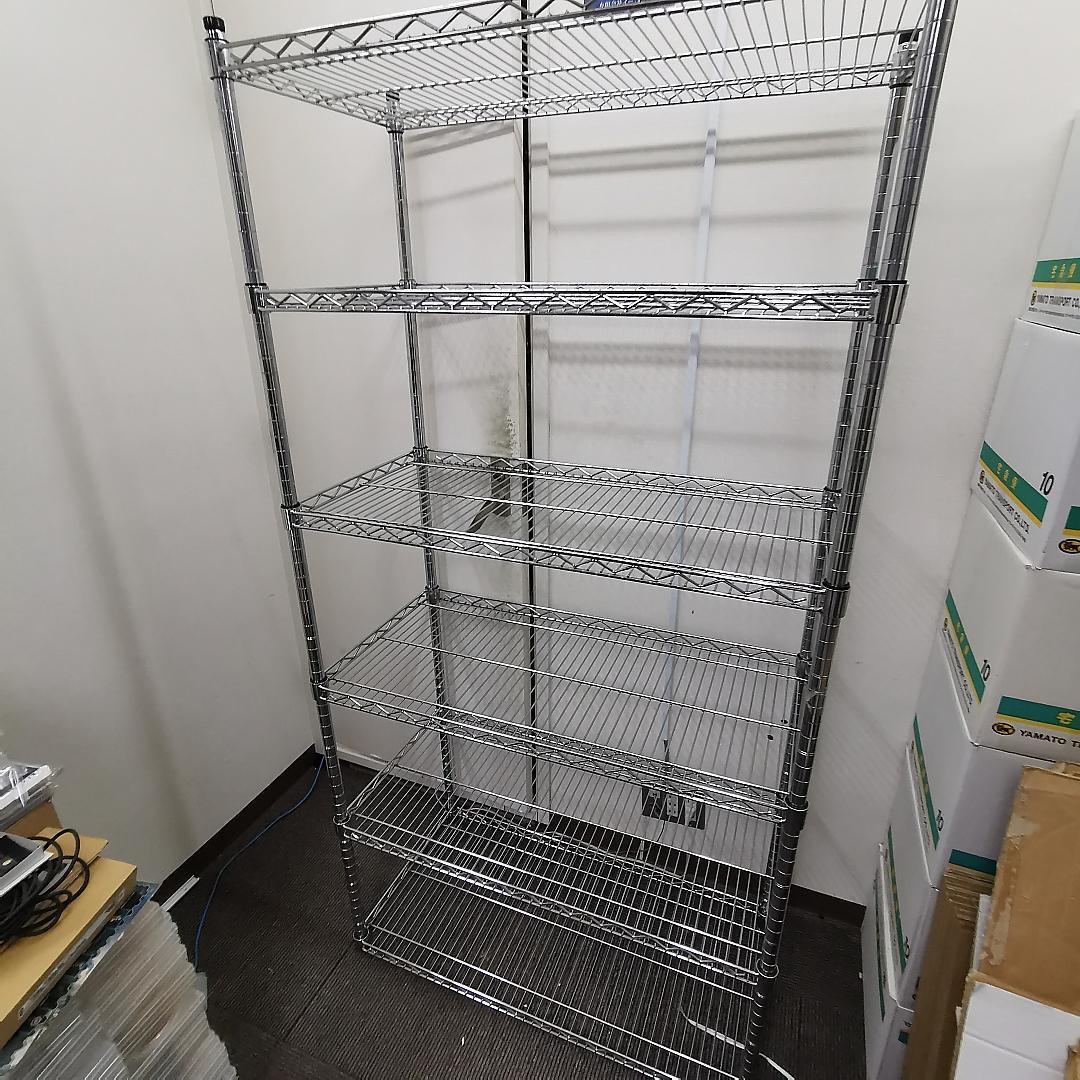 dywxb609　幅90cm　スチールラック 5段 シルバー 値引き交渉可 dywxb609様専用 幅90cm スチールラック 5段 シルバー 値引き交渉可