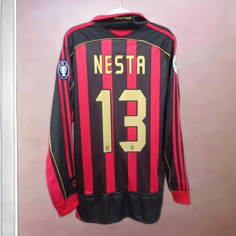 06-07 ACミラン ネスタ 13番 シャツ長袖 NESTA ACミラン 06/07シーズン アウェイユニフォーム 13番 ネスタ サイズM cl