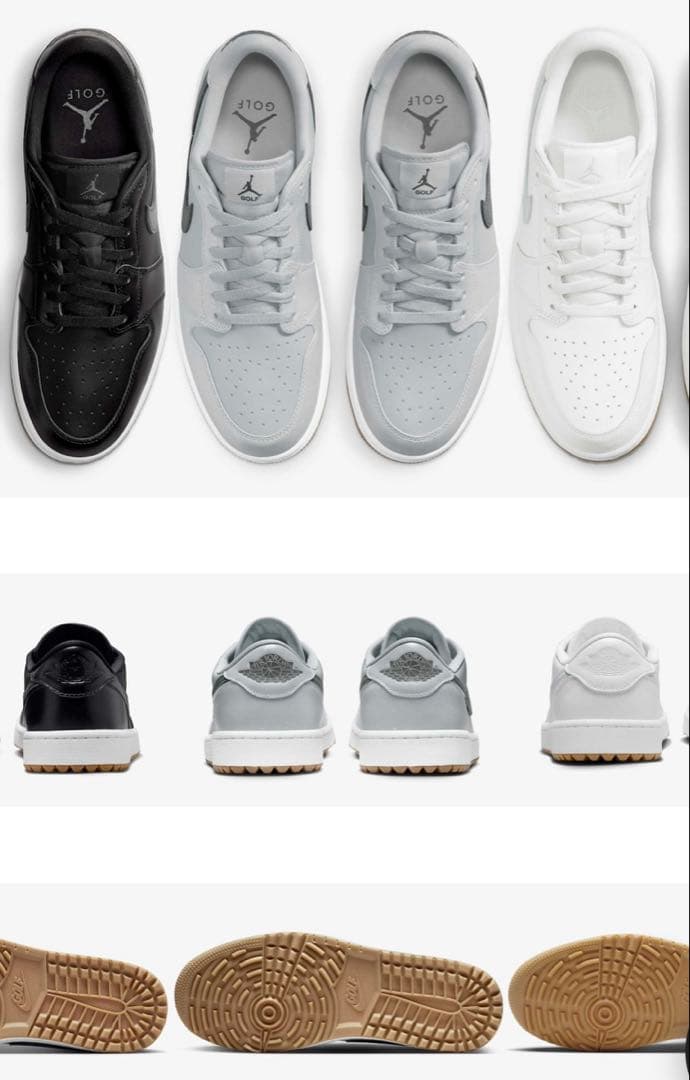 新品　Nike Air Jordan 1 Low Golf グレー　23.5cm