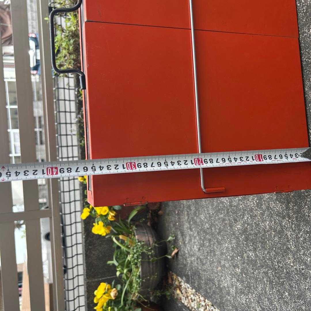 値下げ】赤いスチール2段式グリル BBQ バーベキュー