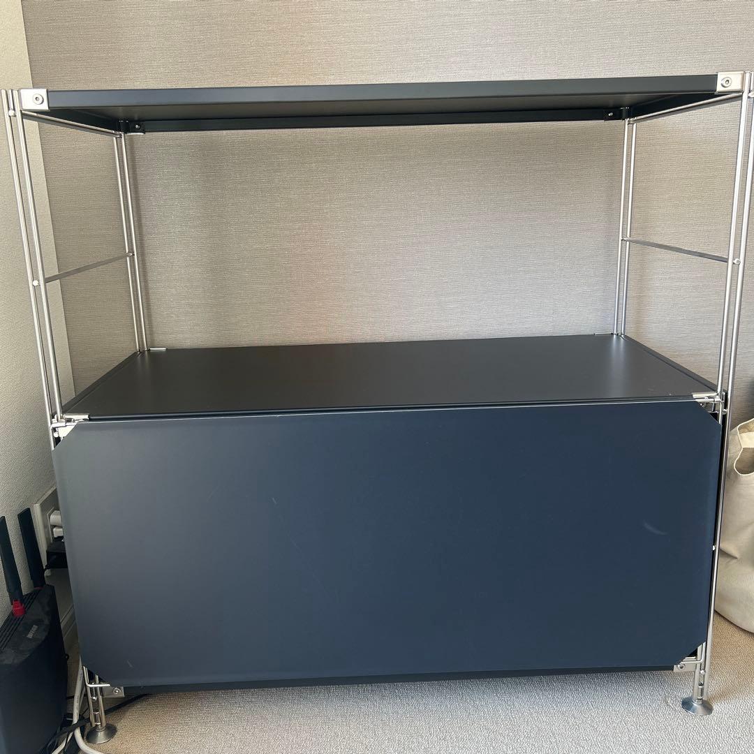 無印良品　ステンレスユニットシェルフ　ワイド小　ダークグレー 無印良品(MUJI)の人気のステンレスユニットシェルフ/ダークグレーです