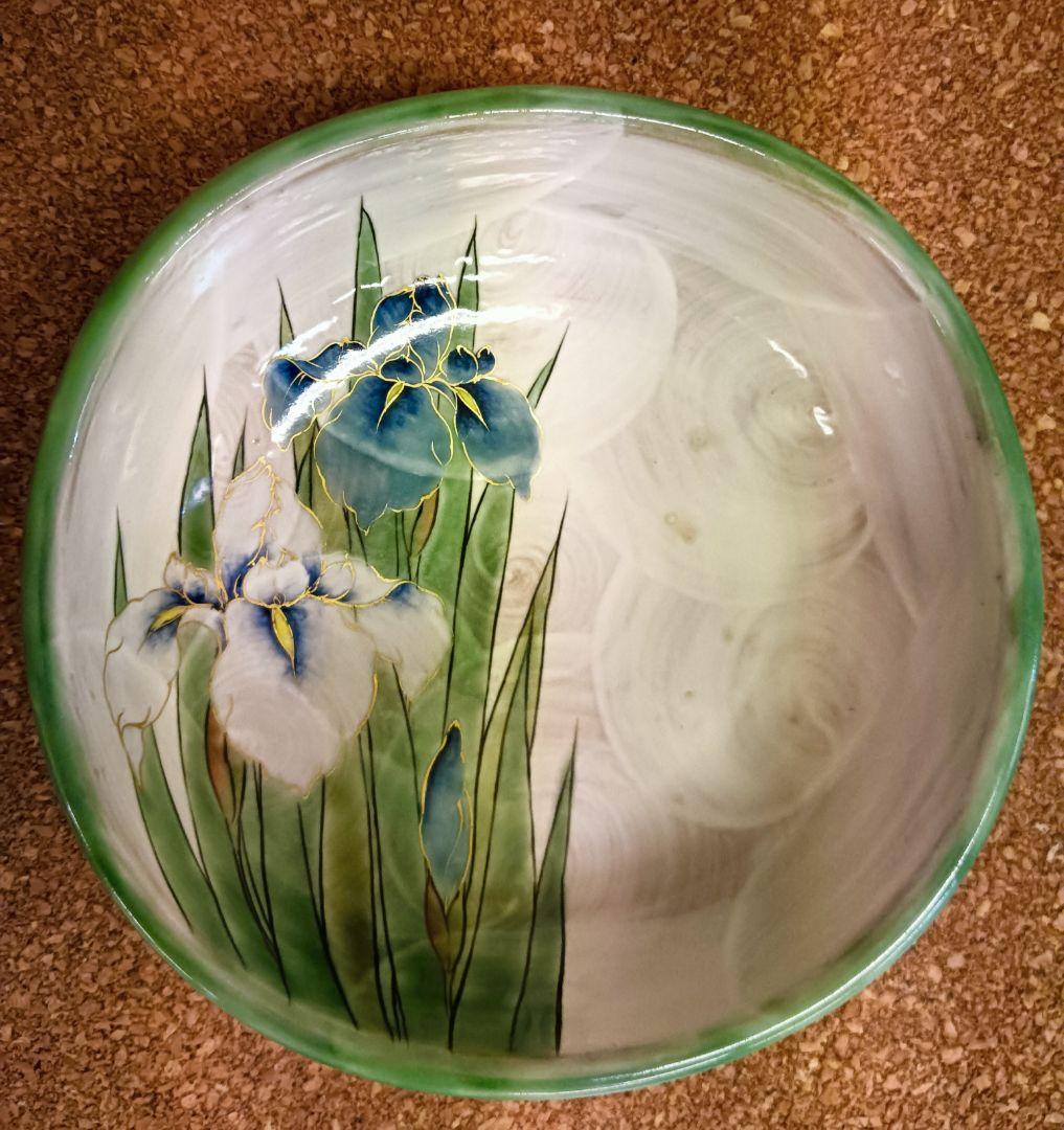 清水焼 京焼・陶あん窯 外織部6寸鉢 菖蒲 - メルカリ