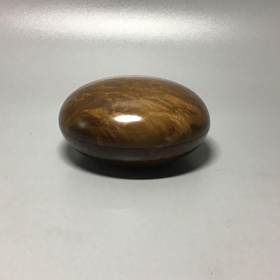 朴木　上杢　ミニ食蘢　小物入れ　香合にも