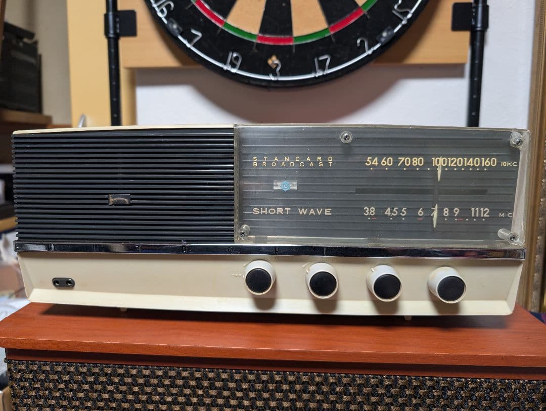 日立製作所 日立 真空管ラジオ S-527 通電確認済 AM受信OK レトロ家電