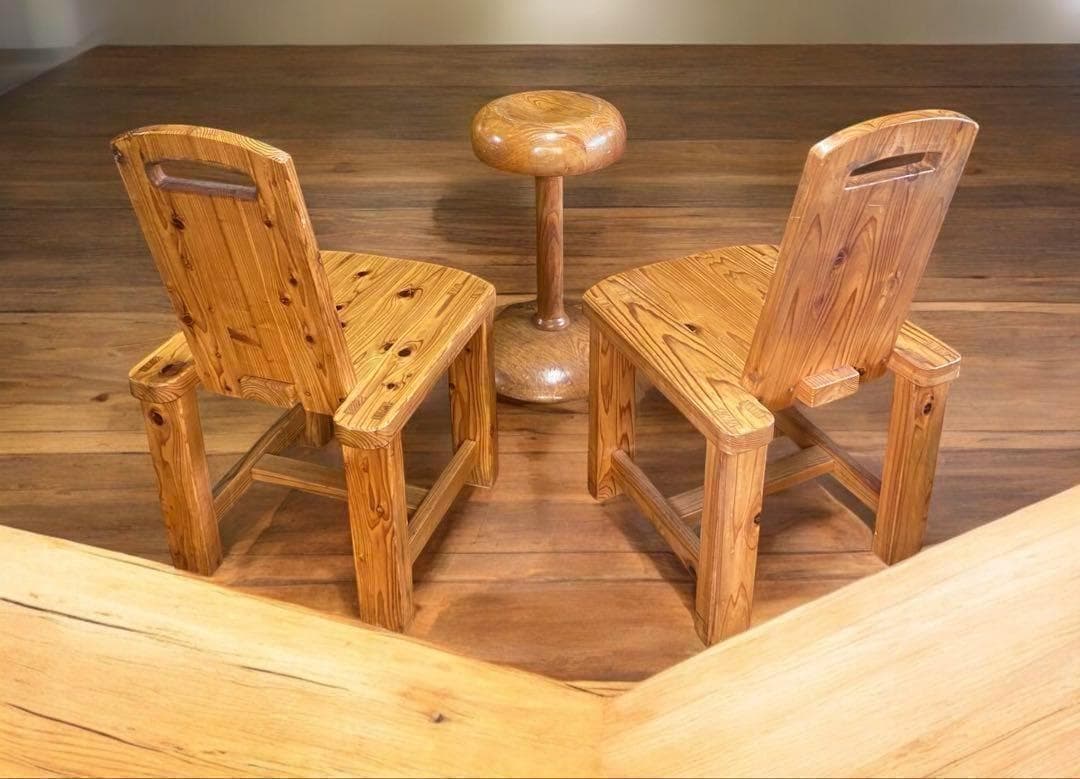 一生もの★重厚ななウッドチェア（1脚）　すべて木製　カントリー風のお店やお部屋に 一生もの☆重厚ななウッドチェア（1脚） すべて木製 カントリー風のお