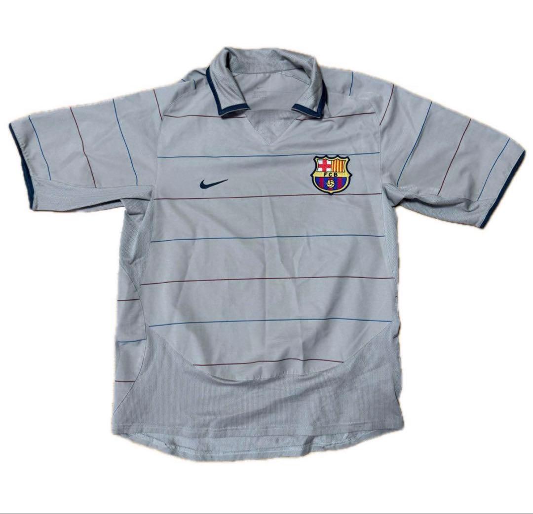 Nike ポロシャツ グレー 超激レアFCバルセロナ 03-04 ユニフォーム