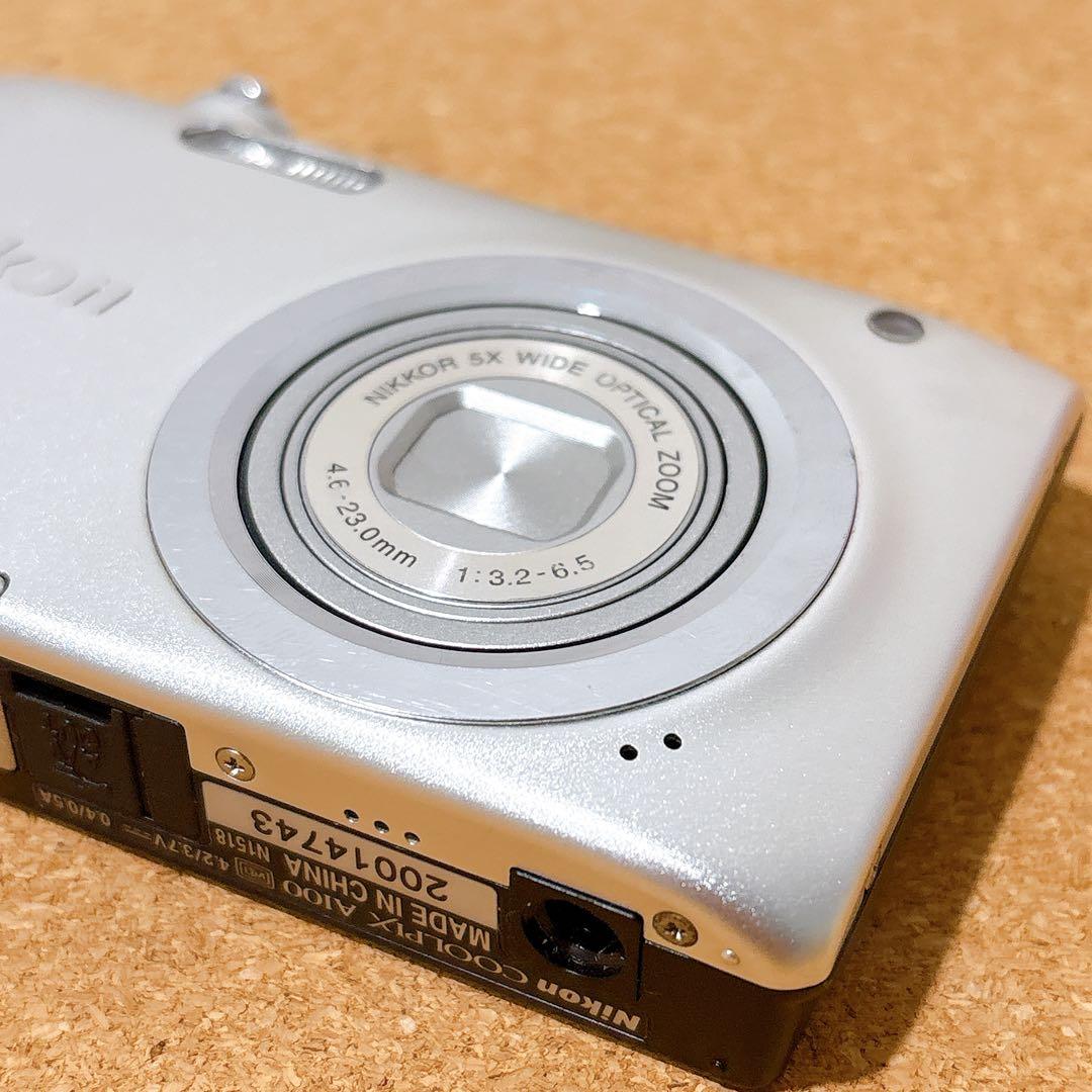 美品！Nikon COOLPIX A100 シルバー コンパクトデジタルカメラ - メルカリ