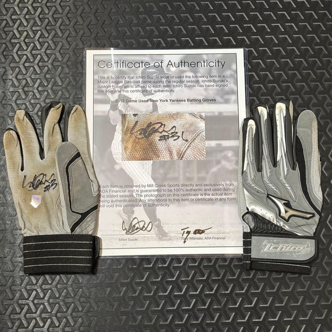 2012年 ヤンキース イチロー 実使用 直筆サイン入りバッティング
