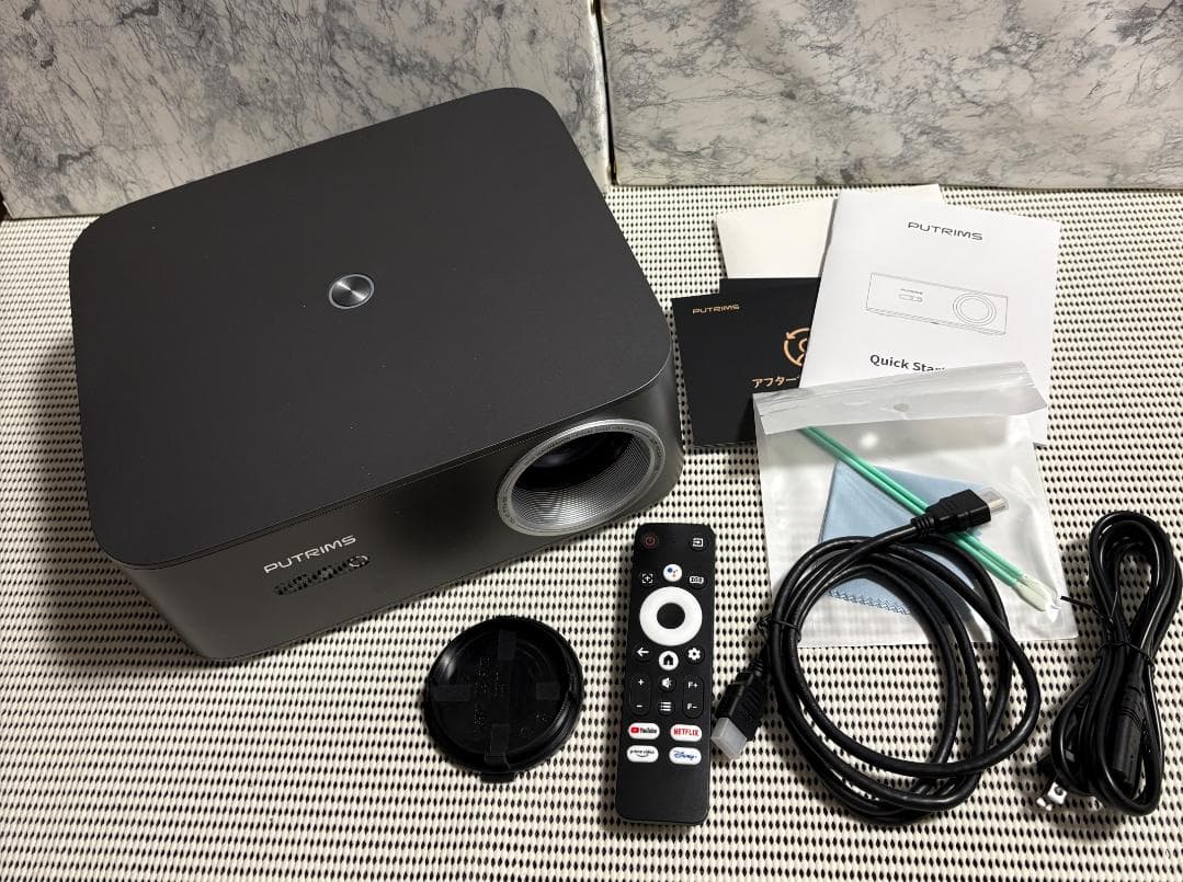 【美品】PUTRIMS K12 プロジェクター Amazon.co.jp: プロジェクター 4K 家庭用【1500ANSI/公式Google TV搭載