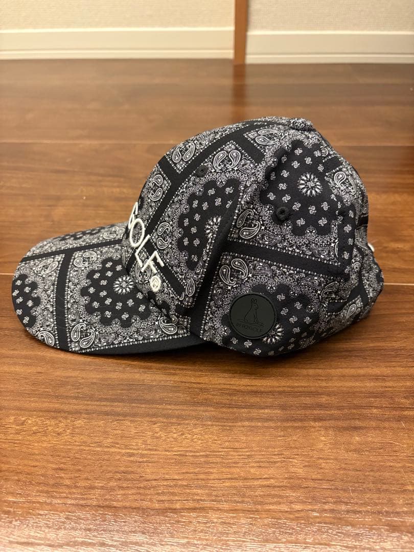 FR2 GOLF キャップ ペイズリー 美品 ゴルフ 黒 ブラック 帽子 - メンズ