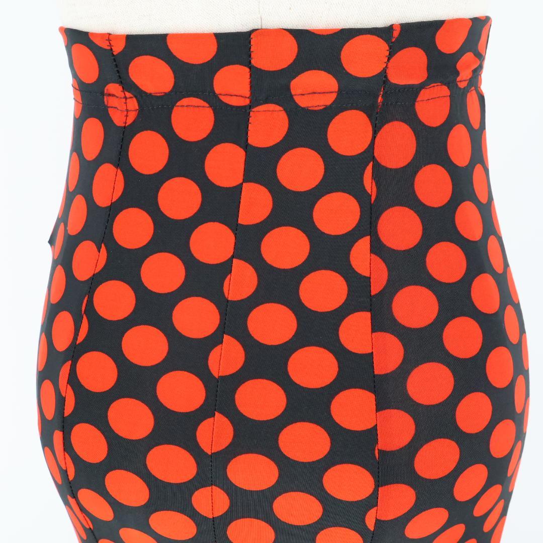 美品 フラメンコ衣装】レッド ファルダ スカート ボランテ 水玉 ドット