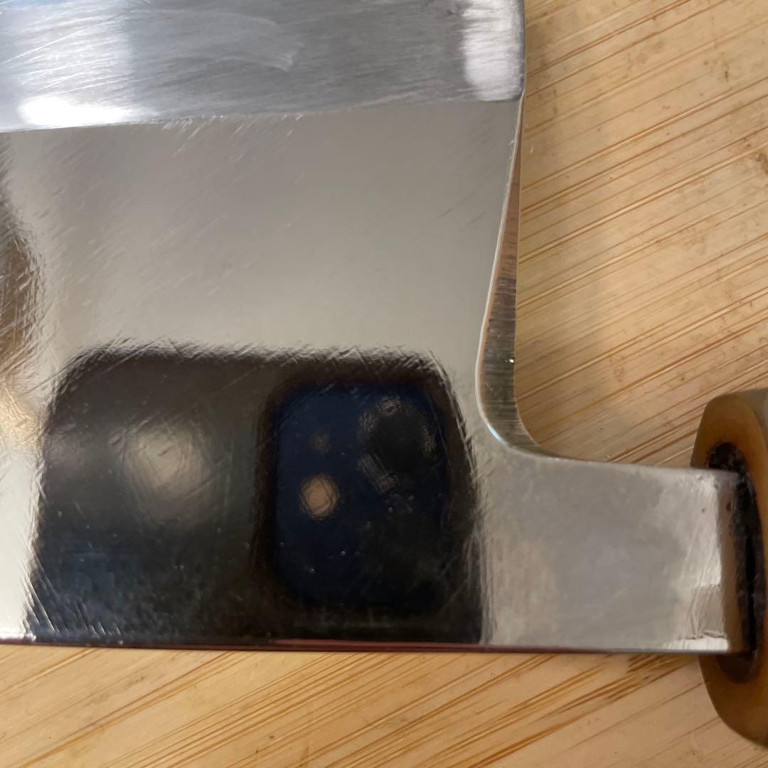 出刃包丁 7寸 21cm 紫檀柄 研ぎ済み 白鋼 鏡面に近い光沢 - メルカリ