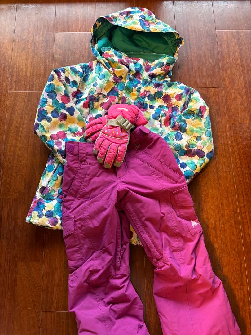 バートン　キッズ　ウェア上下　ジャケットS/パンツXSサイズ　小物付き BURTON（バートン） 24-25 BURTON スノーボードウェア キッズ Kids