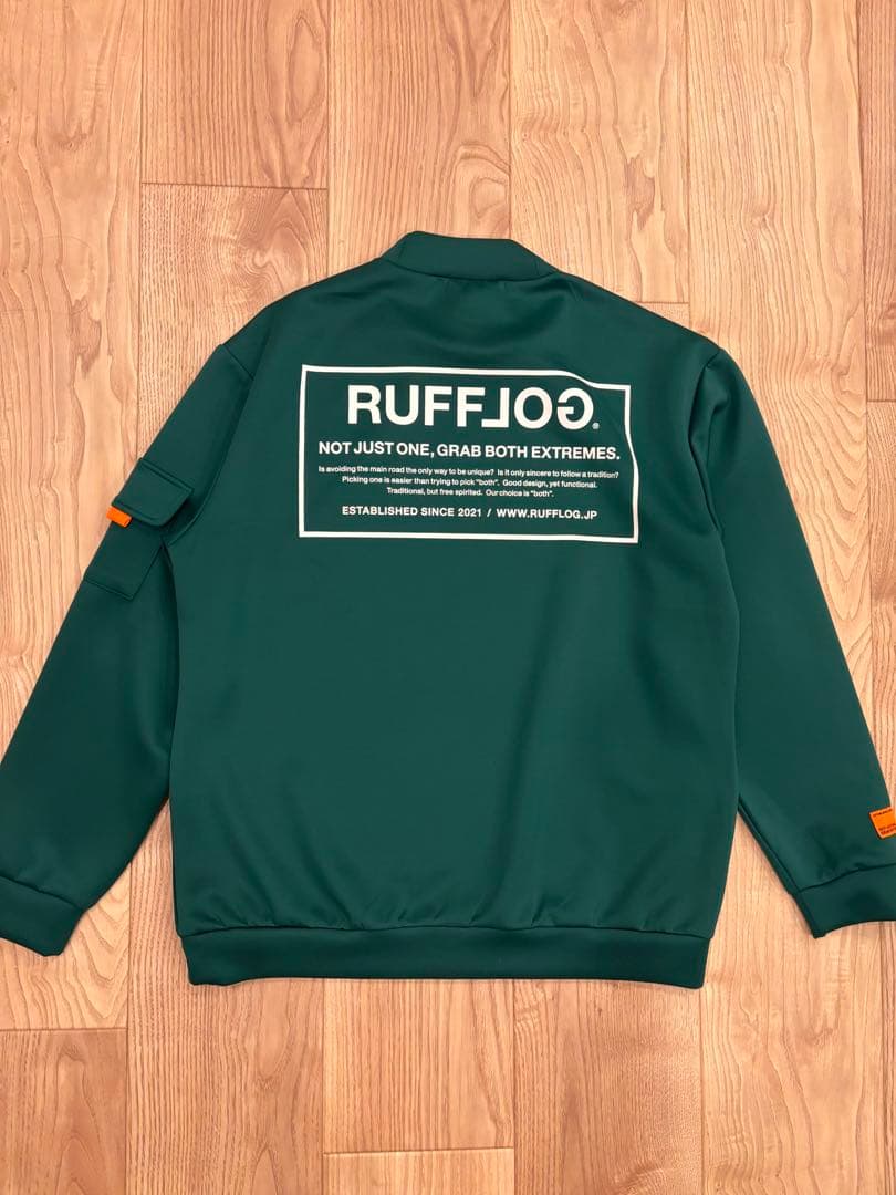 ラフロッグ バックフレームロゴモックネックシャツ M