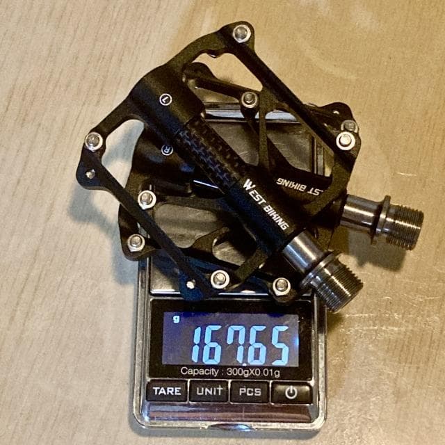 超軽量167gチタン軸/カーボンチューブ　ペダル kc0211.jpg