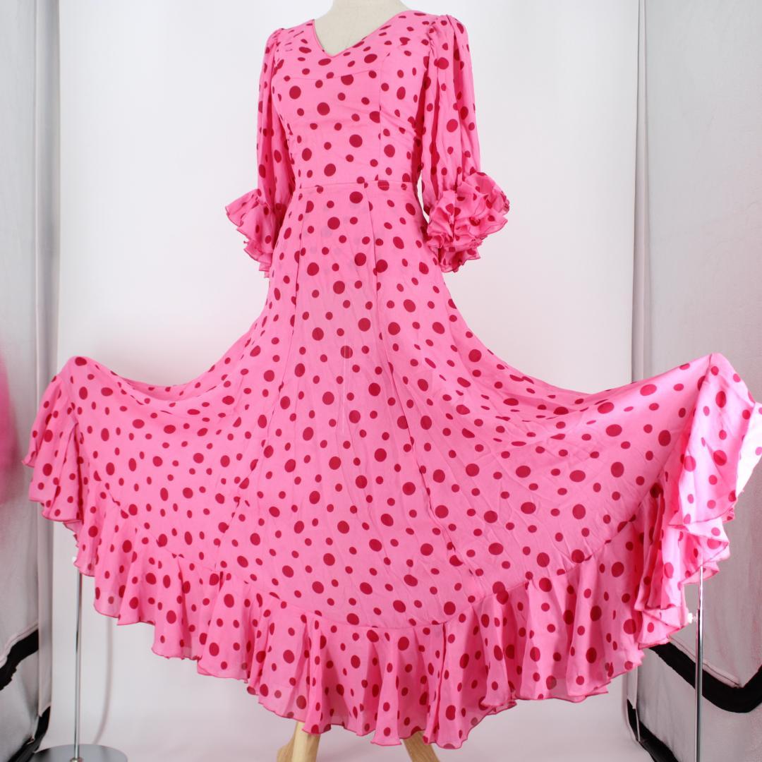 【美品 フラメンコ衣装】ピンク 上下セット セットアップ ツーピース ボランテ 美品 フラメンコ衣装】ピンク 上下セット ツーピース セットアップ