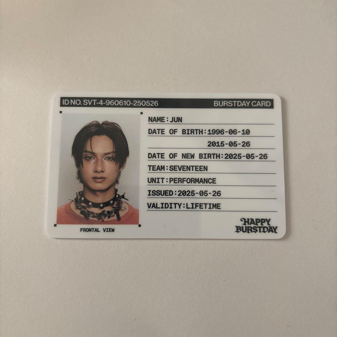 SEVENTEEN セブチ ジュン HAPPY BURSTDAY ID トレカ - メルカリ