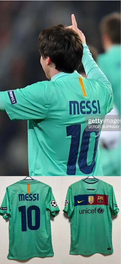 選手支給バルセロナ メッシ 10-11 ユニフォーム 正規品 選手支給モデル】メッシ バルセロナユニフォーム 10/11 タグ