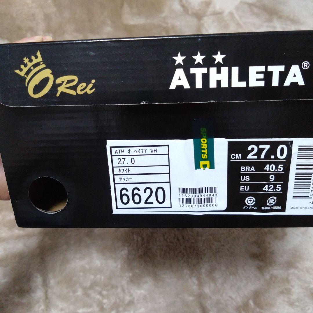 新品•未使用】ATHLETA サッカースパイク 27cm オーヘイT7 - メルカリ