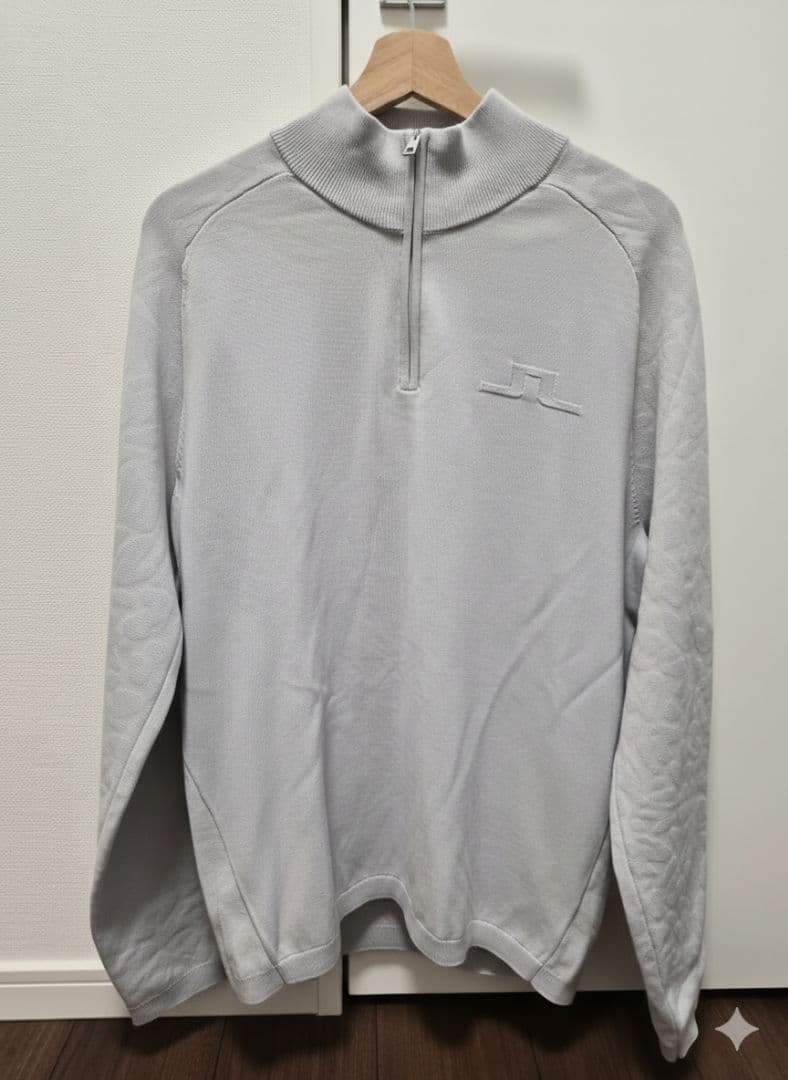 新品タグ付】J.LINDEBERG グレー ハーフジップ セーター L - メルカリ