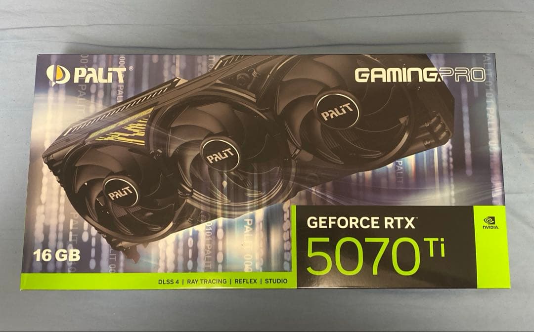 グラフィックボード・グラボ・ビデオカード Palit RTX5070ti 16GB Palit(パリット) GeForce RTX 5070 Ti GamingPro-S 1 / NE7507T019T2