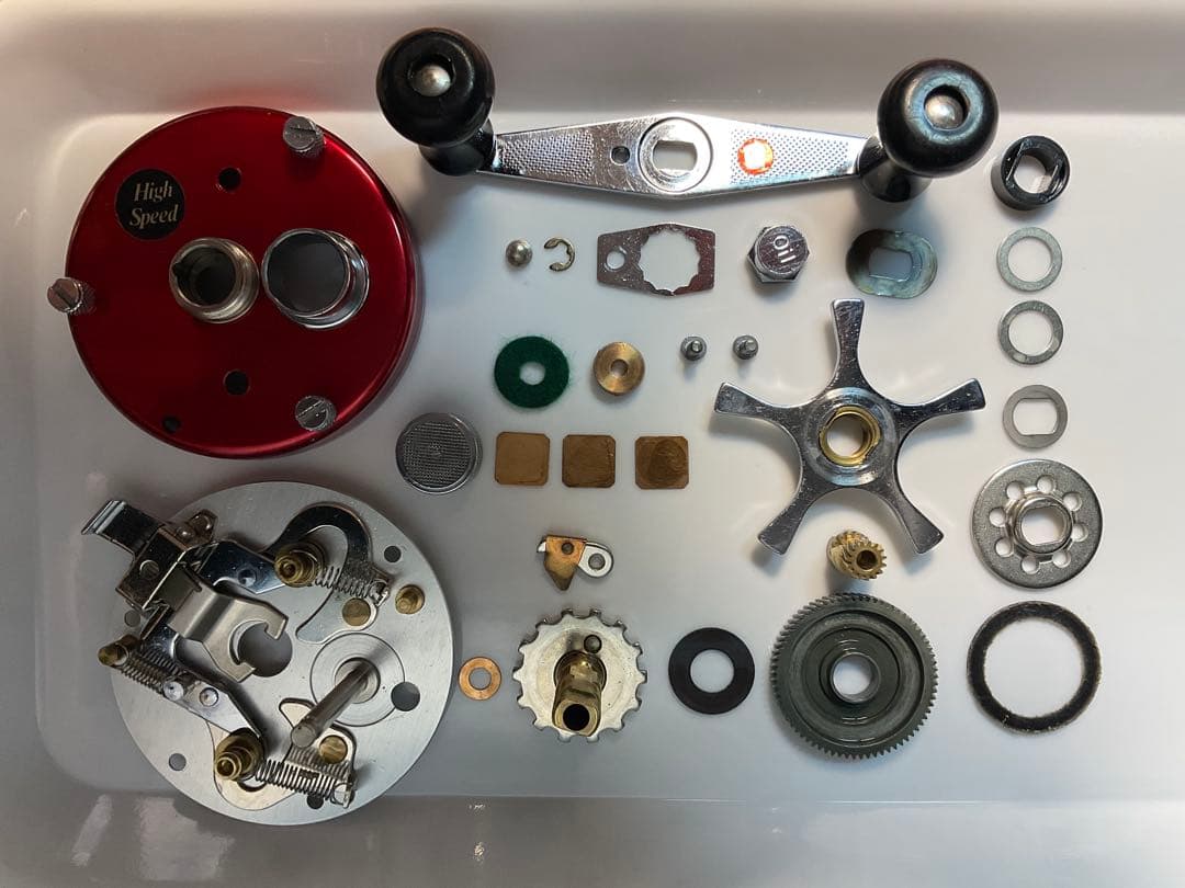 元箱付 ABU アンバサダー 4500 メンテ済 フレーム修正済 チェリー