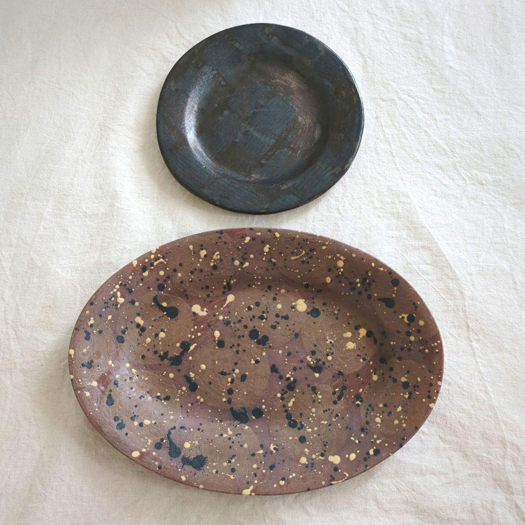 新品 bonohoさんのお皿2枚セット① 佐藤尚理 やちむん 作家もの 佐藤尚理さんの個展“as it always was”＠noie extent訪問＆購入した器5