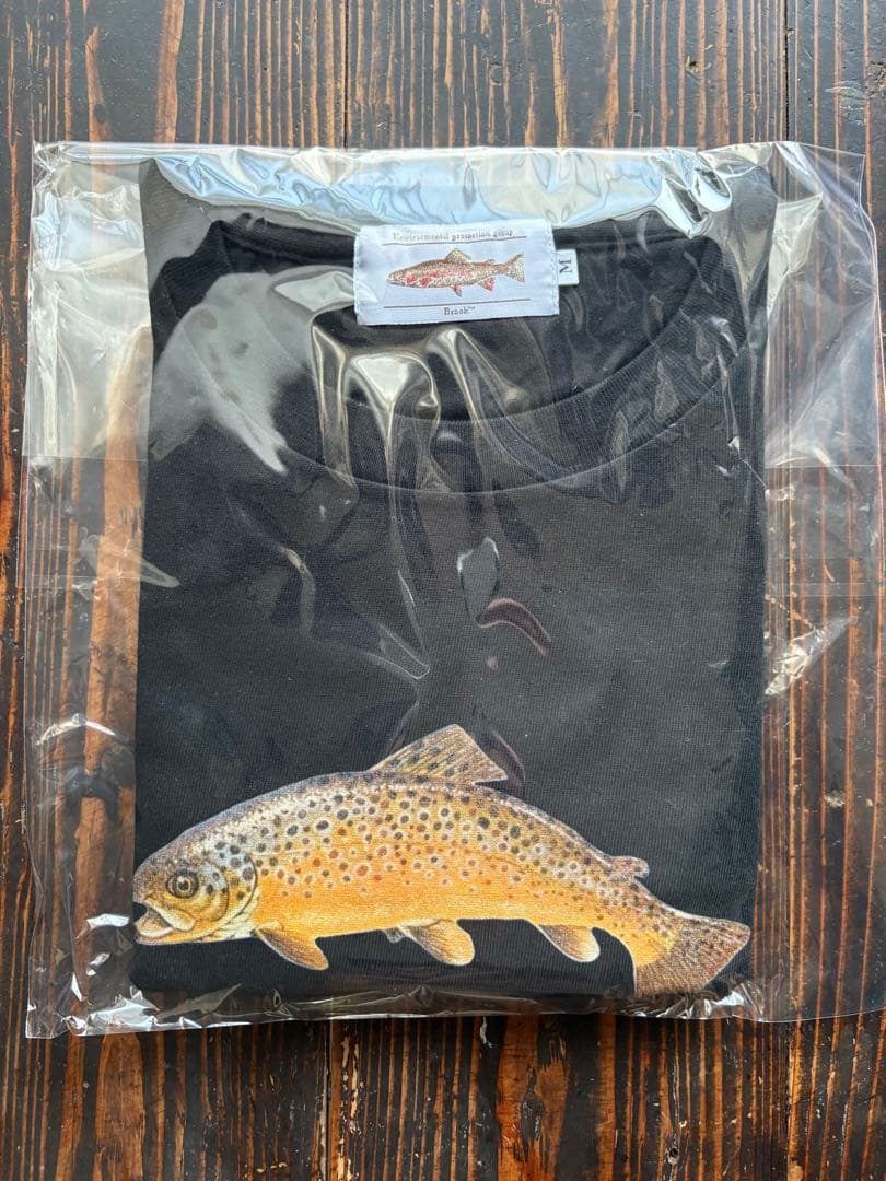 Brookカーブフィッシュ Tシャツ Mサイズ 黒 Columbia（コロンビア） 長袖Tシャツ ロストブルックロングスリーブ